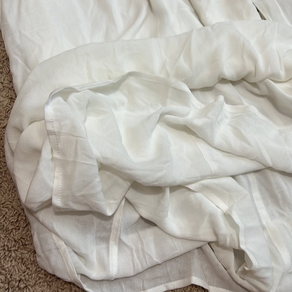 Lulus Days Of Sunlight Women Small Blue Embroidery White Maxi Lined Dress NWT - Picture 12 of 13